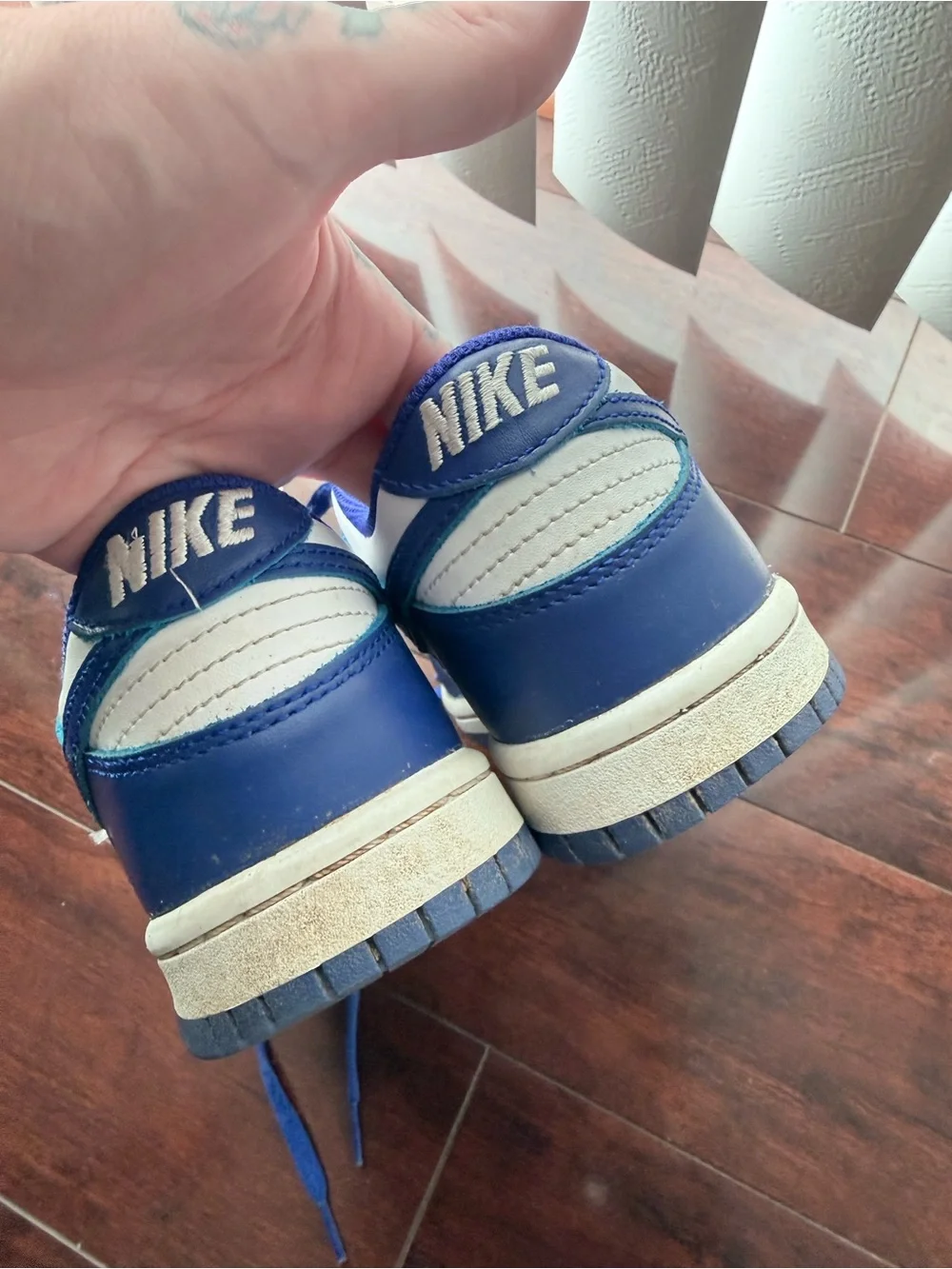 Nike 4Y dunks- Royal blue